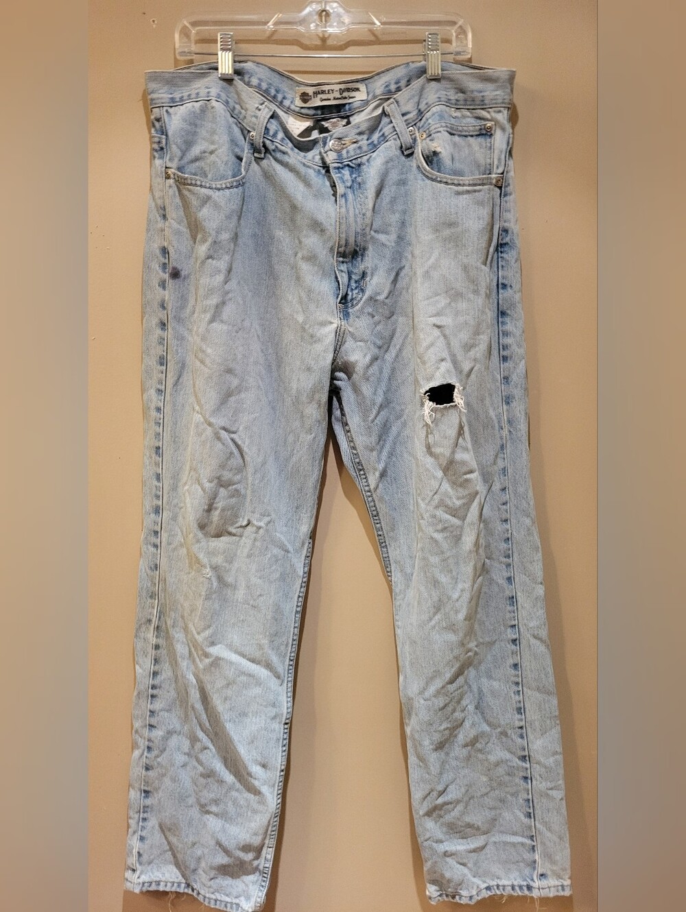 Vintage Harley-Davidson Light Blue Straight Leg Jeans